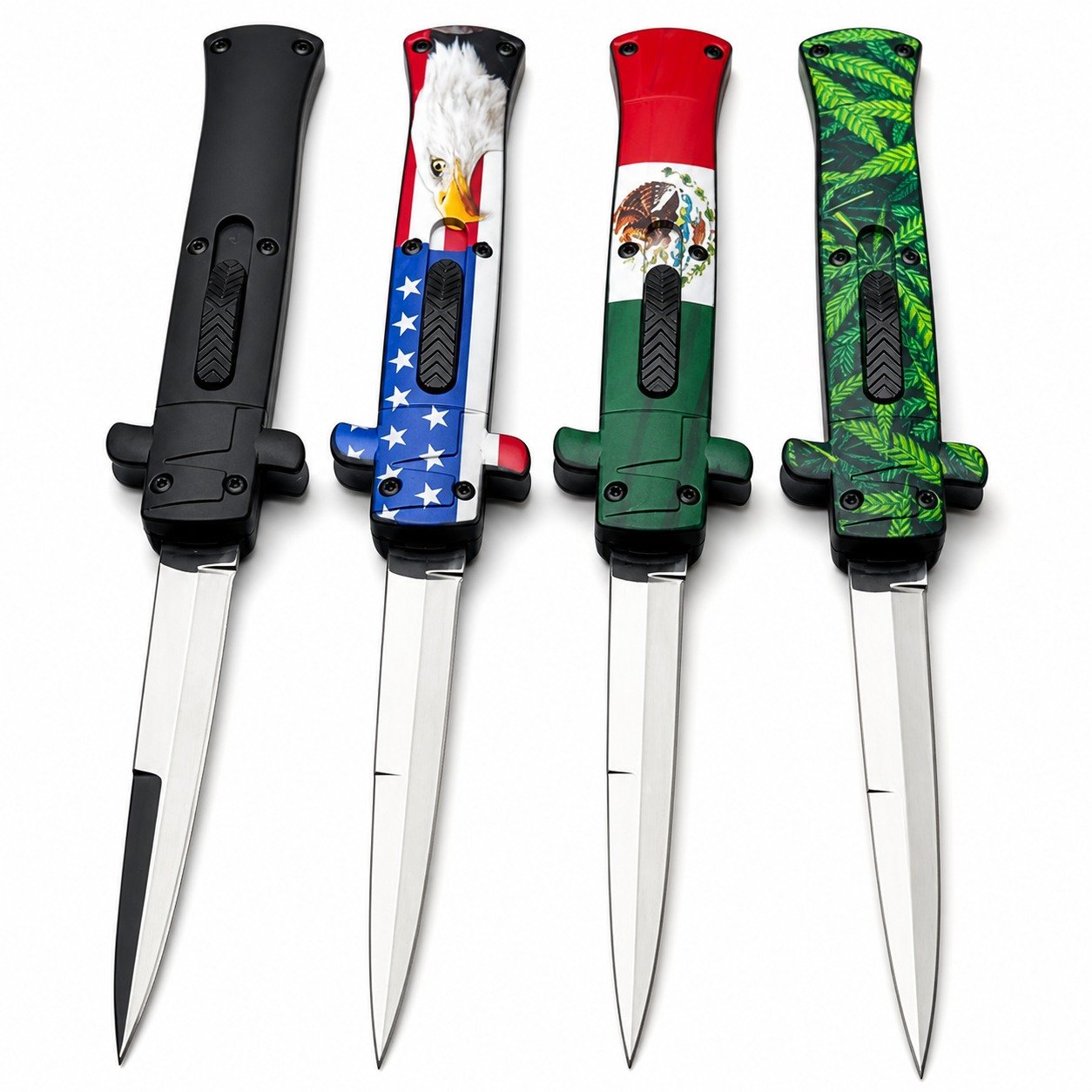 9 Inch Italian Stiletto OTF Automatic Knife – Choose One